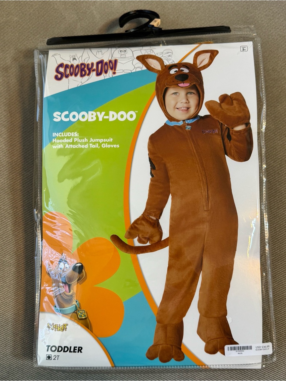 SCOOBY DOO Costume Toddler 2T Spirit Halloween EUC
